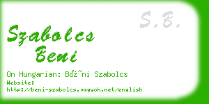 szabolcs beni business card